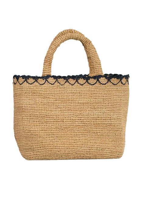 Borsa Mc2 Saint Barth Rafia Beach Mid paglia logo rosso MC2 SAINT BARTH | Borse | RAFFIABEACHMID00168H1041